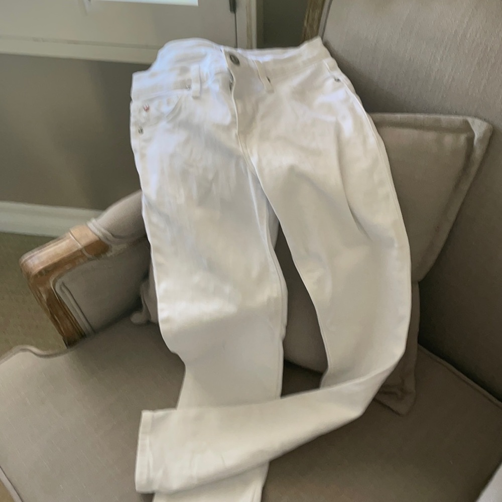 Hudson Super Skinny White Jeans size 26